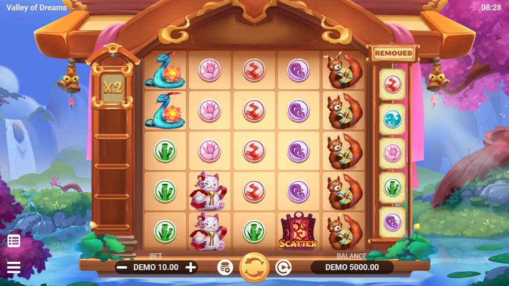 Screenshot of Valley of Dreams slot from Evoplay Entertainment