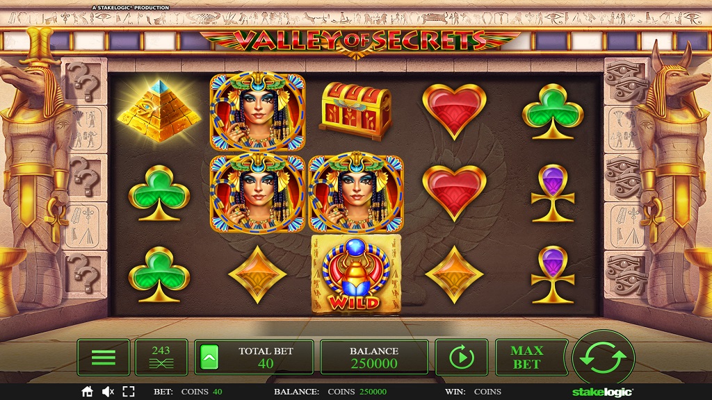 Screenshot of Valley Of Secrets slot from StakeLogic