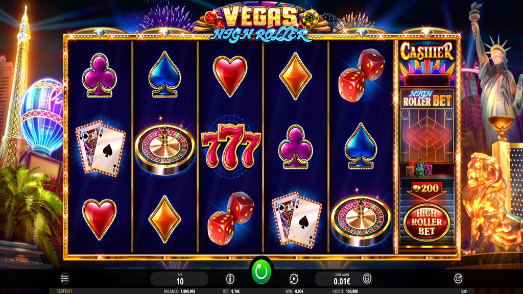 Screenshot of Vegas High Roller slot from iSoftBet