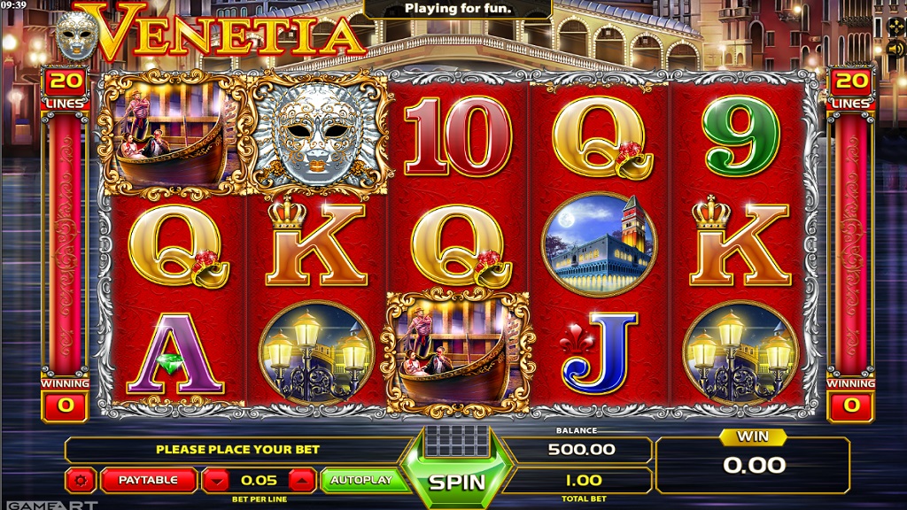 Screenshot of Venetia slot from GameArt