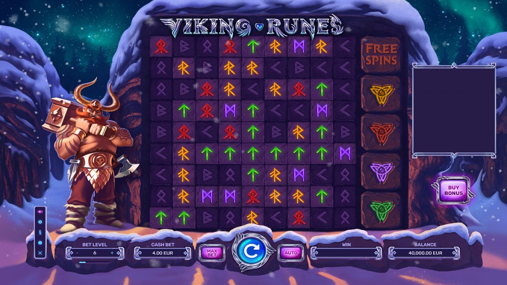 Screenshot of Viking Runes slot from TrueLab Games