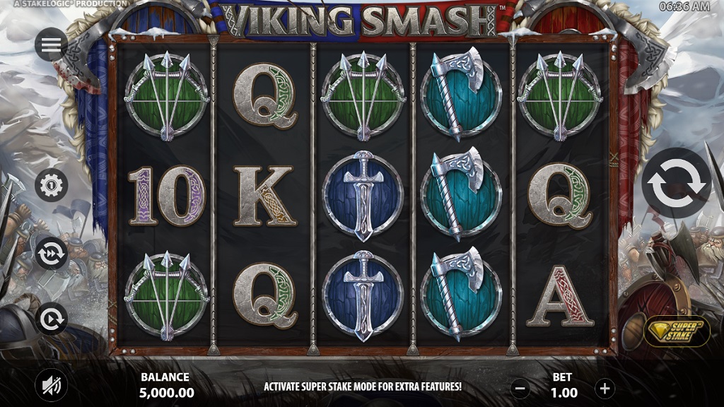 Screenshot of Viking Smash slot from StakeLogic