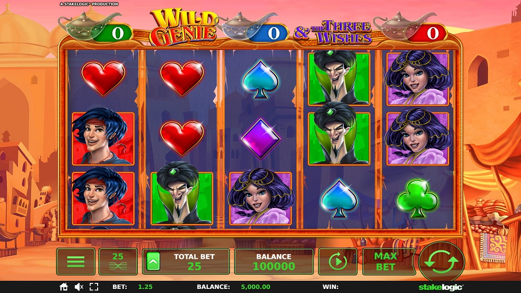 Screenshot of Wild Genie slot from StakeLogic