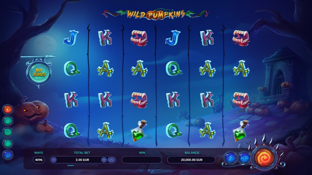Screenshot of Wild Pumpkins slot from TrueLab Games