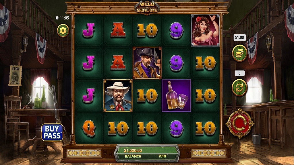 Screenshot of Wild Showdown slot from SG Gaming