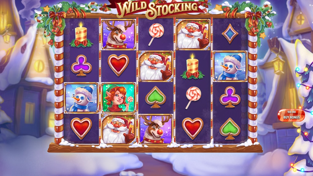 Screenshot of Wild Stocking slot from StakeLogic