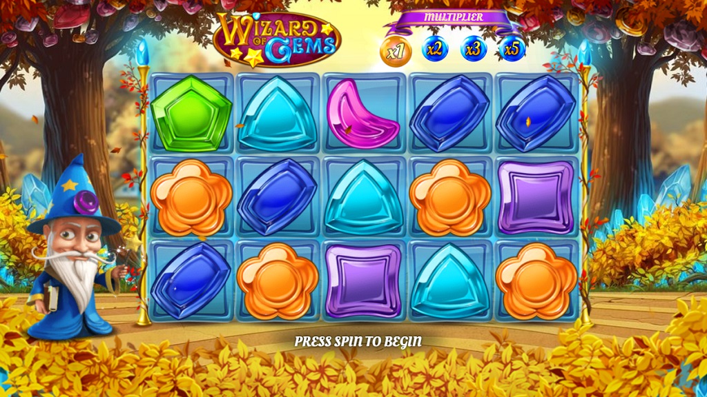 Screenshot of Wizard of Gems slot from Play’n Go