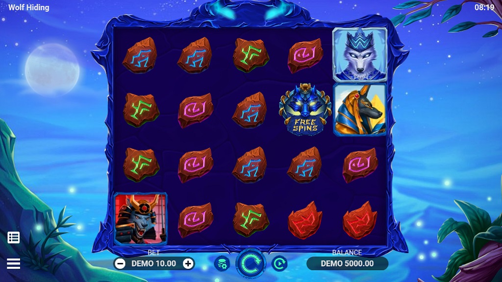 Screenshot of Wolf Hiding slot from Evoplay Entertainment