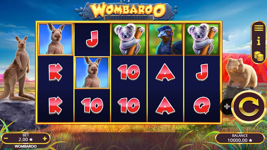 Screenshot of Wombaroo slot from Booming Games