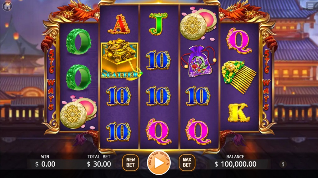 Screenshot of Wu Zetian slot from Ka Gaming