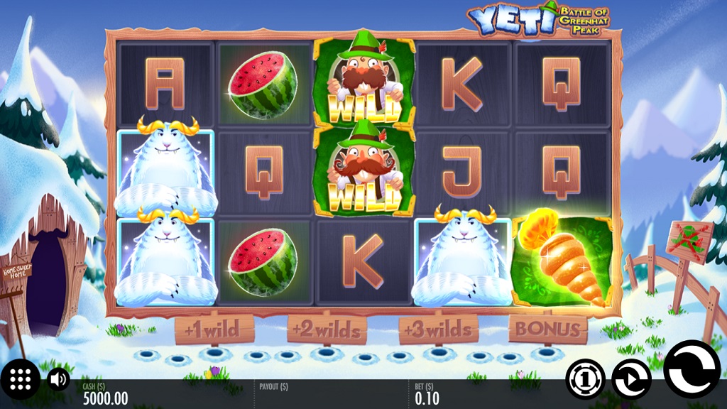 Screenshot of Yeti slot from Thunderkick