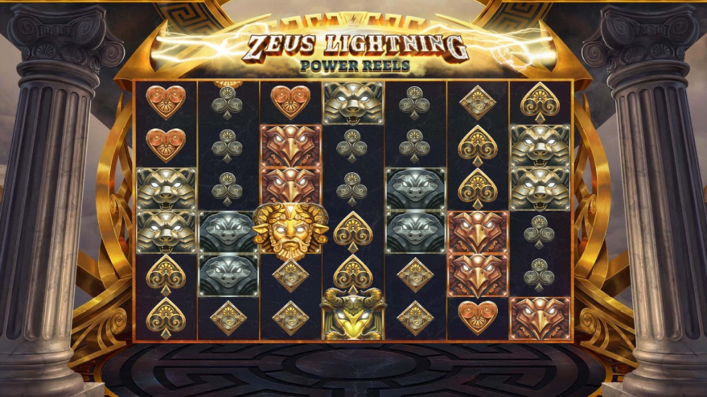 Screenshot of Zeus Lightning Power Reels slot from Red Tiger Gaming