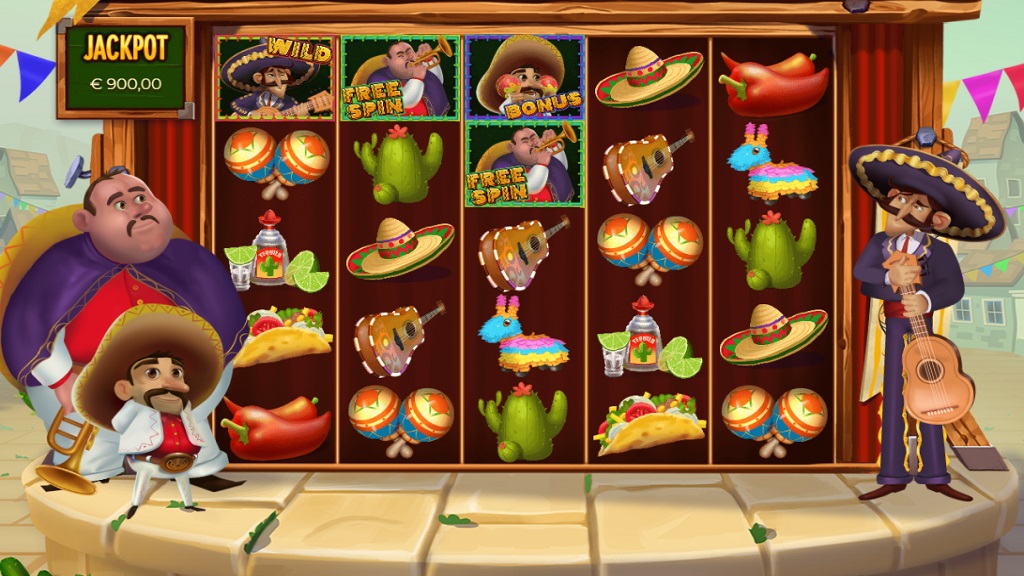 Screenshot of 3 Amigos slot from Spinmatic
