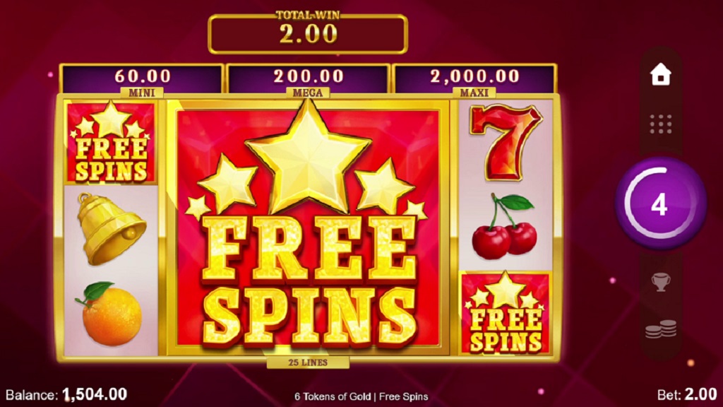 Screenshot of 6 Tokens of Gold slot from Microgaming
