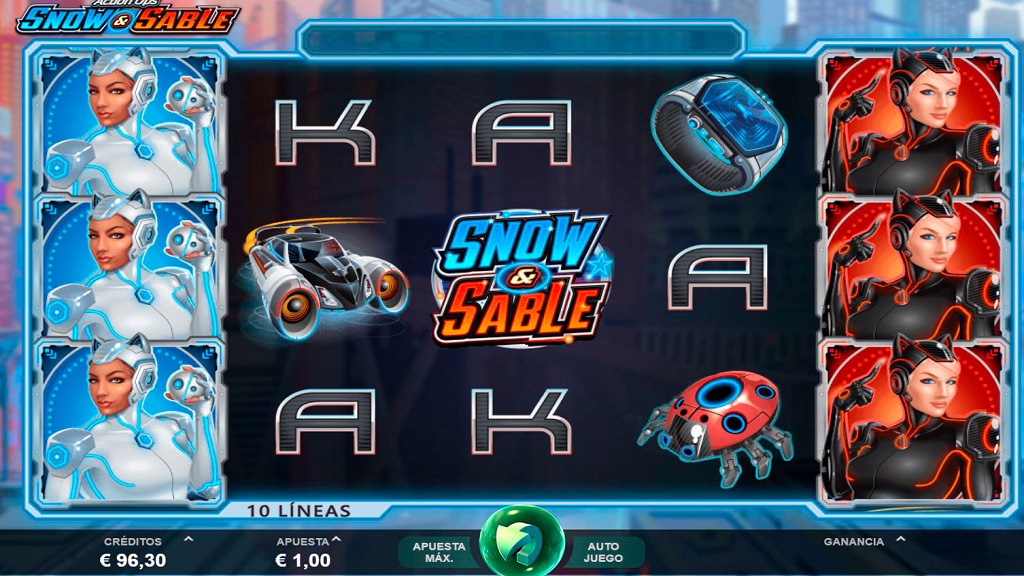 Screenshot of Action Ops: Snow and Sable slot from Microgaming