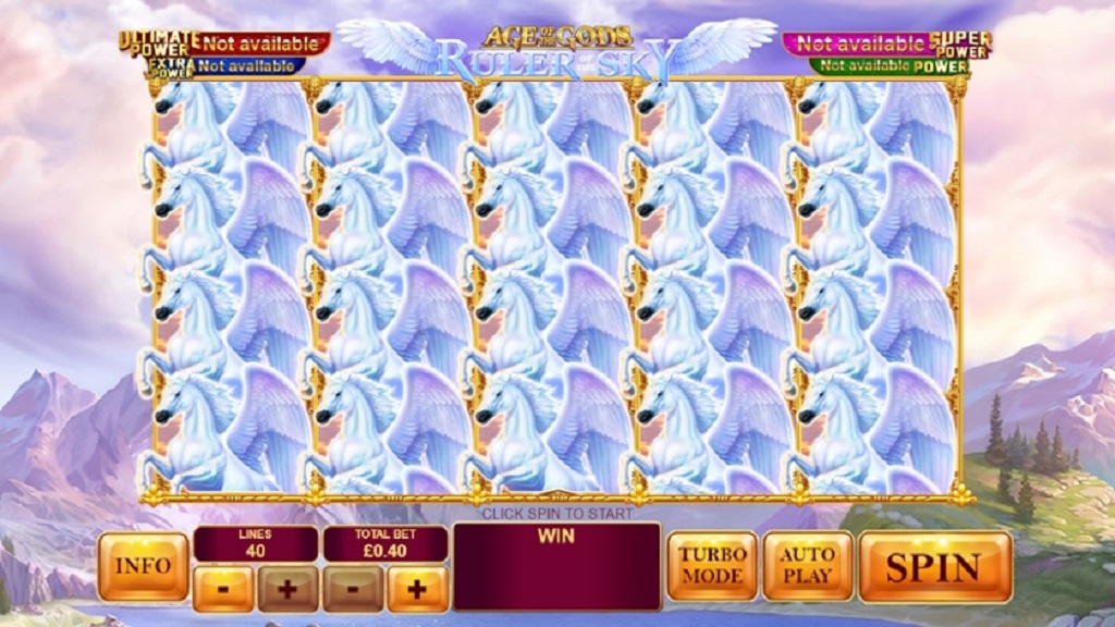 Screenshot of Age of the Gods Ruler of the Sky slot from Playtech