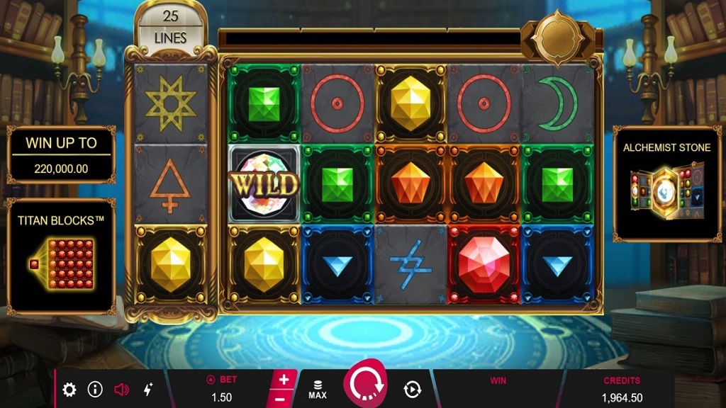 Screenshot of Alchemist Stone from Microgaming