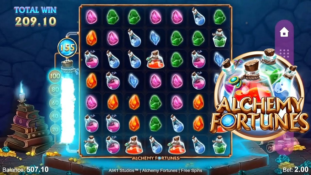 Screenshot of Alchemy Fortunes slot from Microgaming