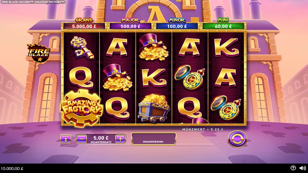 Screenshot of Amazing Factory slot from Playtech