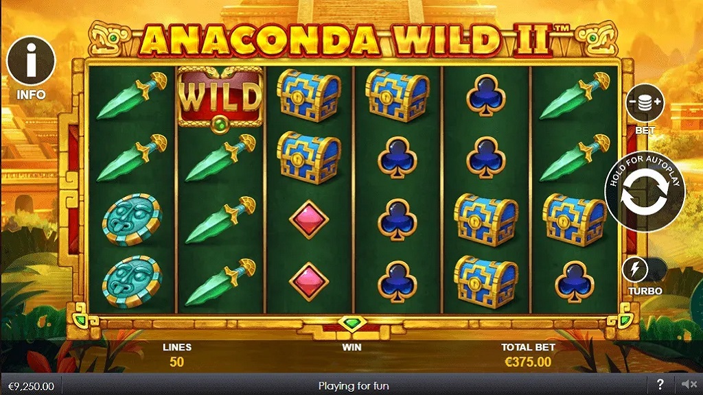Screenshot of Anaconda Wild 2 slot from Playtech