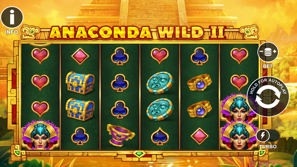 Screenshot of Anaconda Wild II PowerPlay Jackpot slot from Playtech