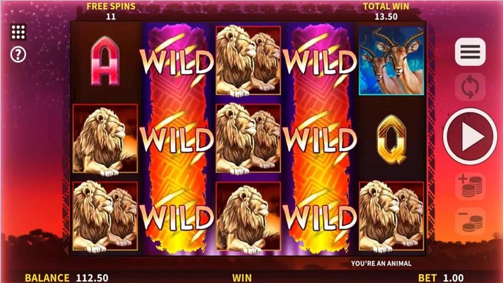 Screenshot of Animals of Africa slot from Microgaming
