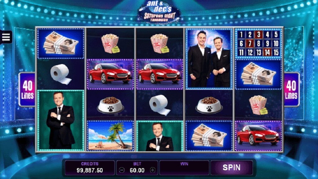 Screenshot of Ant & Dec's Saturday Night Takeaway from Microgaming