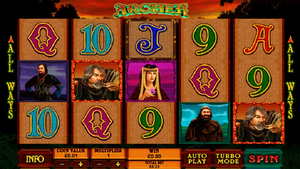 Screenshot of Archer slot from Playtech