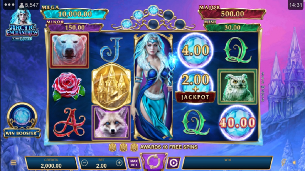 Screenshot of Arctic Enchantress slot from Microgaming