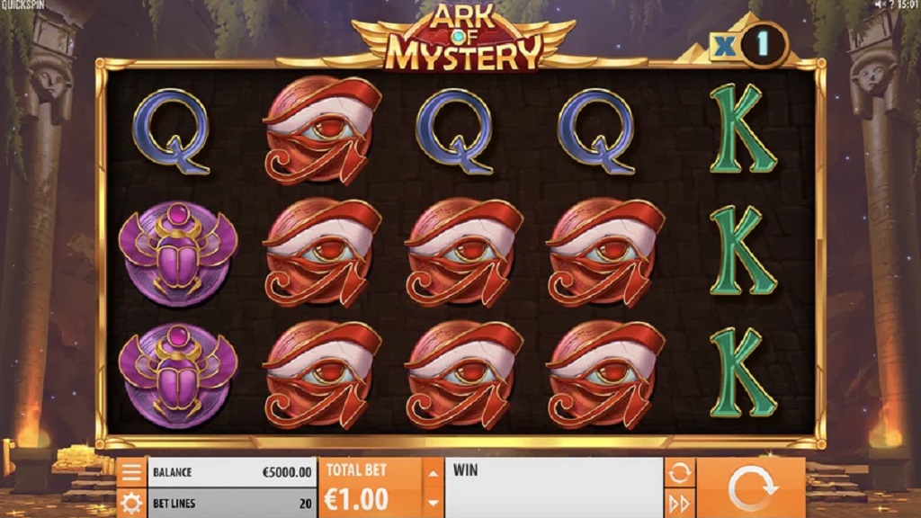 Screenshot of Ark Of Mystery slot from Quickspin