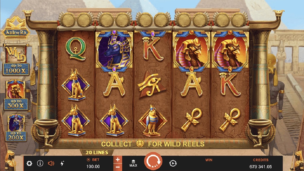 Screenshot of Ark of Ra slot from Microgaming