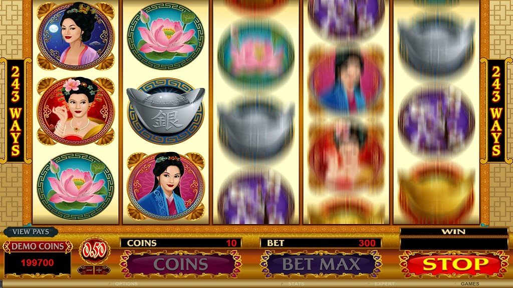 Screenshot of Asian Beauty slot from Microgaming