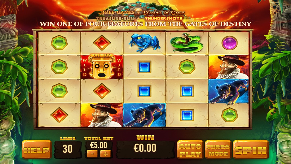 Screenshot of Aztec Expedition Thundershots slot from Playtech