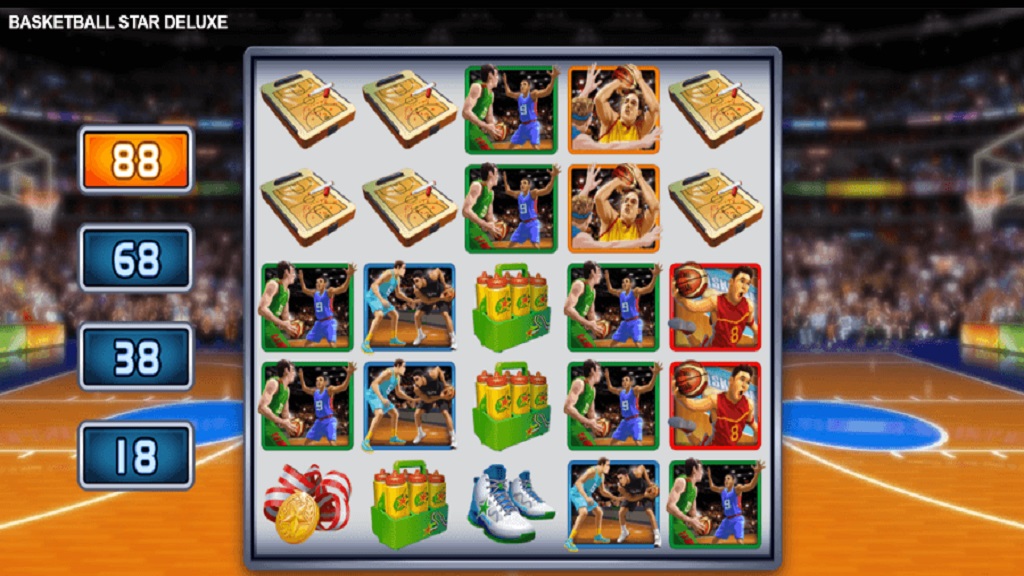 Screenshot of Basketball Star Deluxe slot from Microgaming