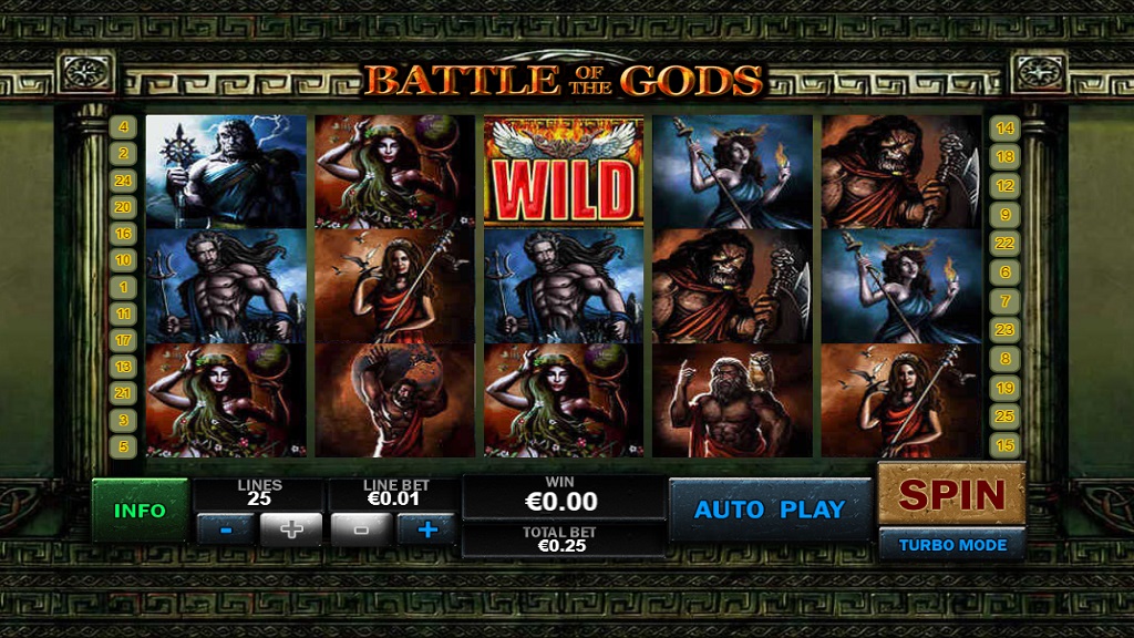 Screenshot of Battle of the Gods slot from Playtech