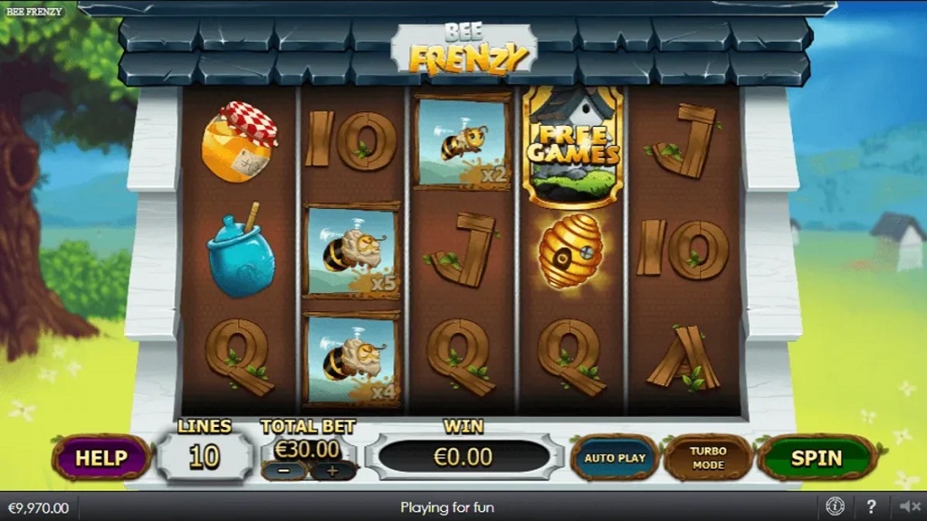 Screenshot of Bee Frenzy slot from Playtech