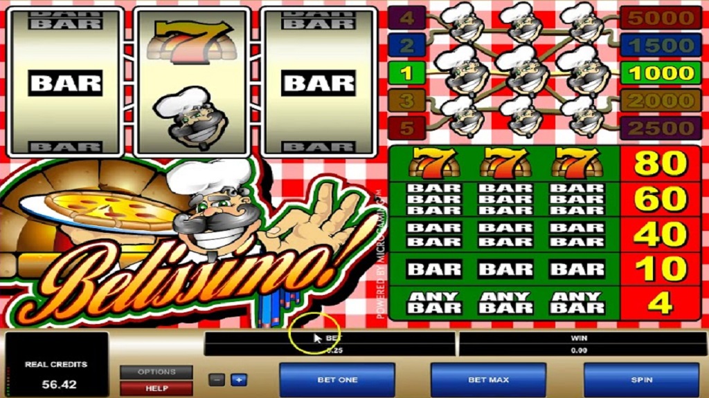Screenshot of Belissimo from Microgaming