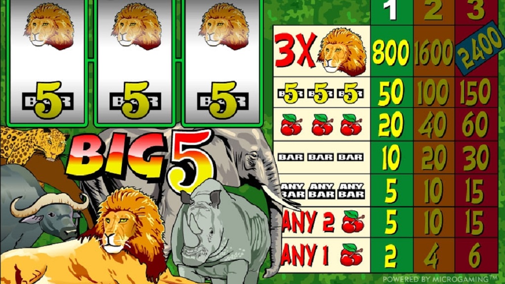 Screenshot of Big 5 from Microgaming