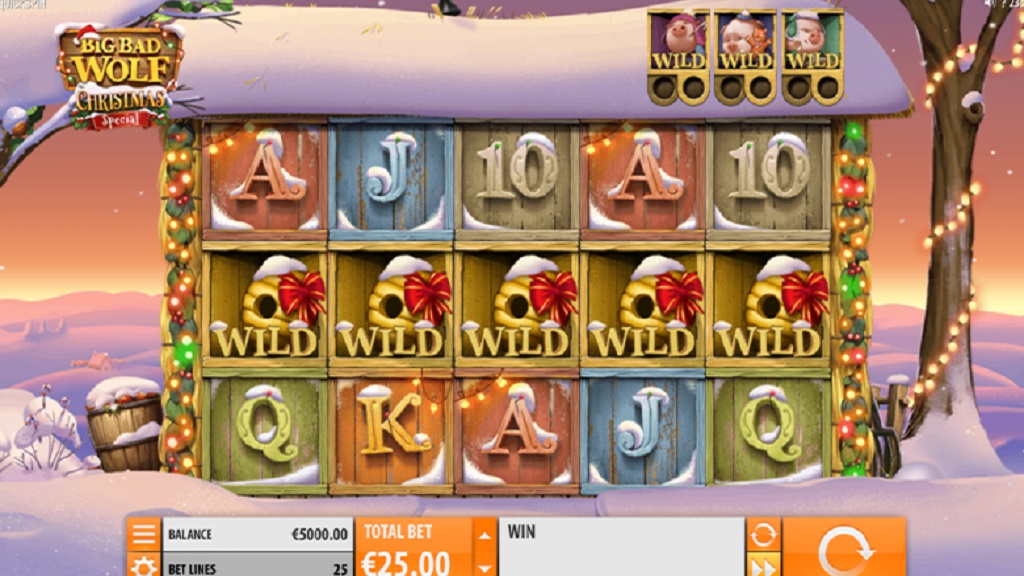 Screenshot of Big Bad Wolf Christmas Special slot from Quickspin