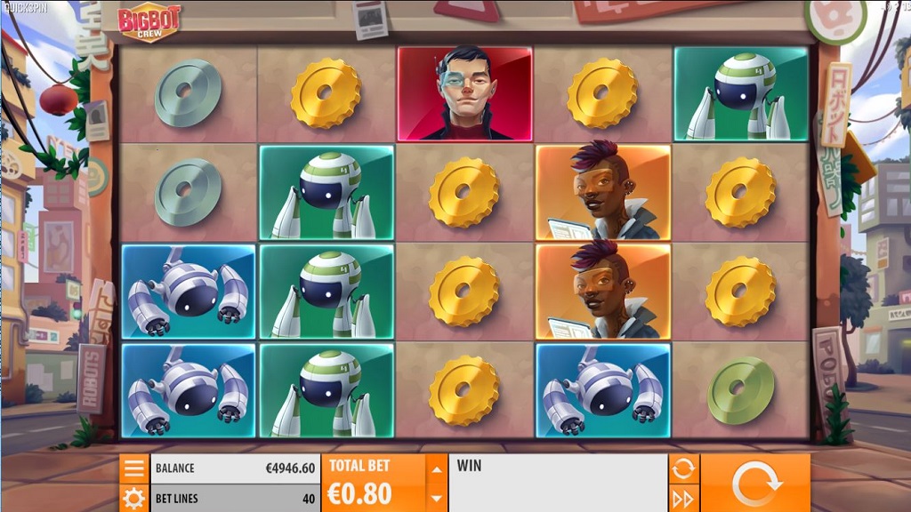 Screenshot of Big Bot Crew slot from Quickspin