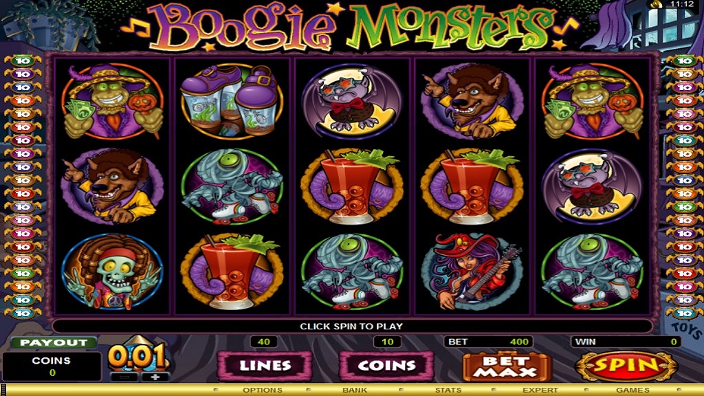 Screenshot of Boogie Monsters slot from Microgaming