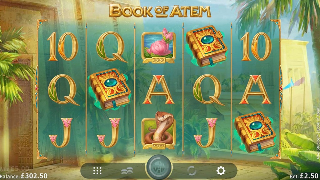 Screenshot of Book of Atem slot from Microgaming