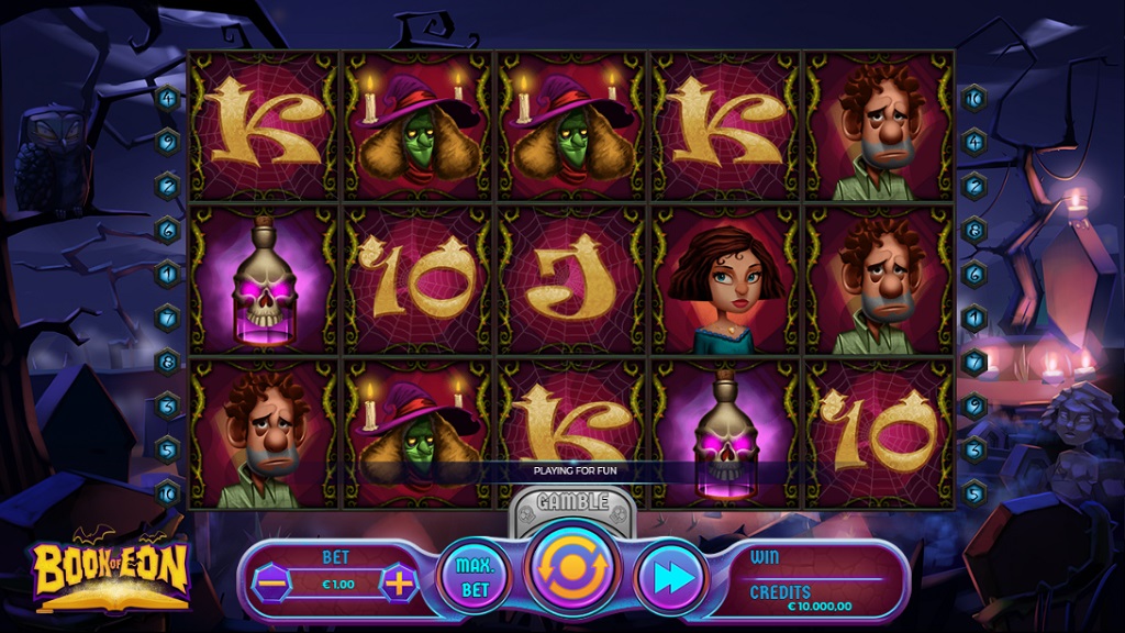 Screenshot of Book of Eon slot from Spinmatic