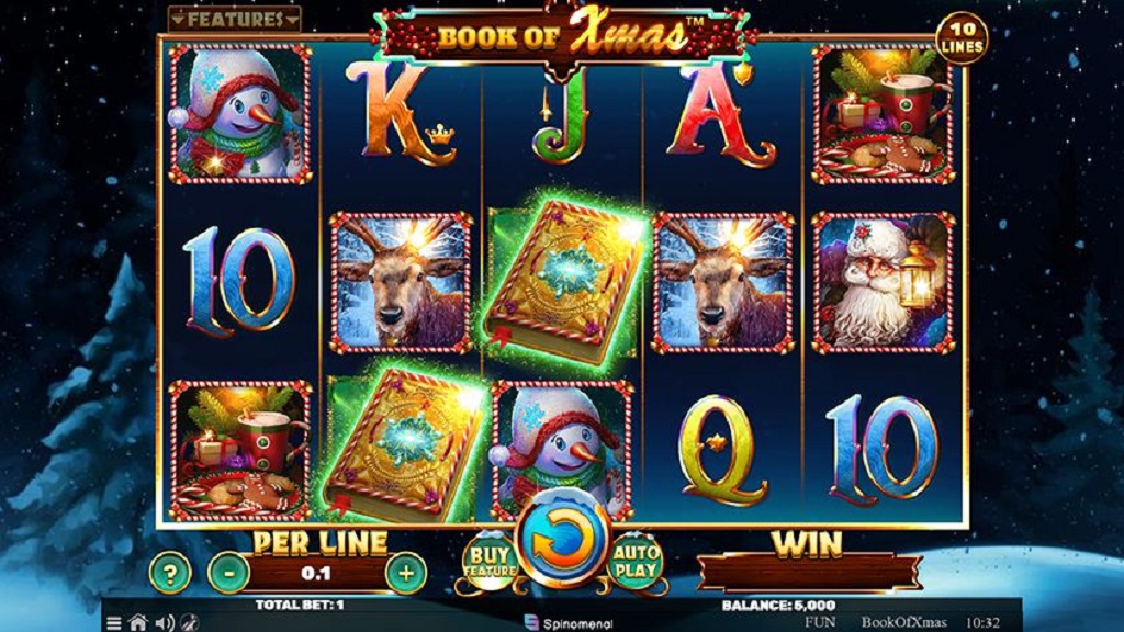 Screenshot of Book of Xmas slot from Spinmatic