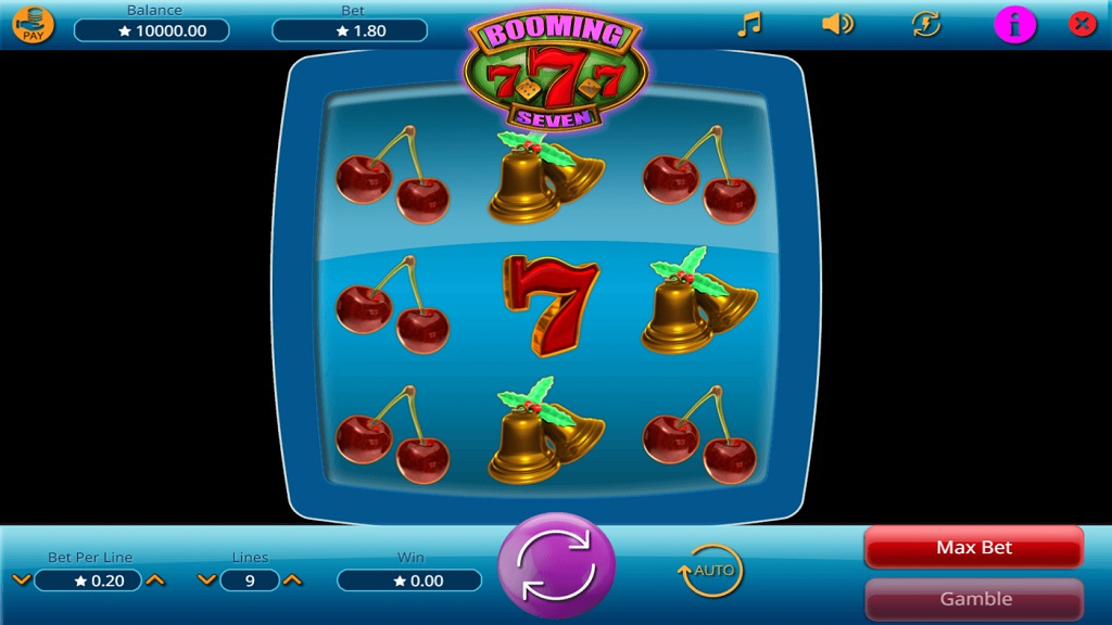 Screenshot of Booming Sevens slot from Booming Games