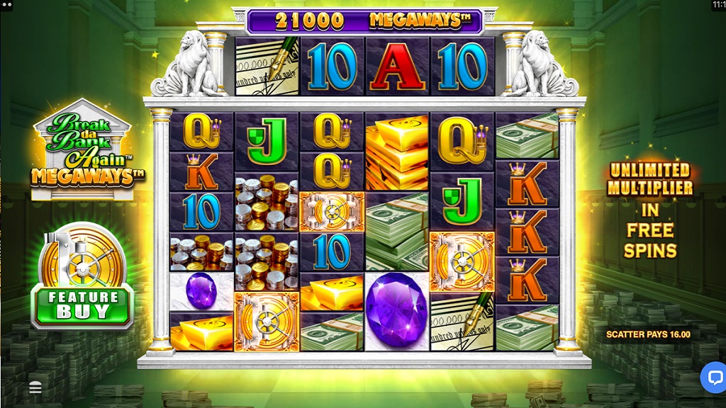 Screenshot of Break da Bank Again Megaways slot from Microgaming