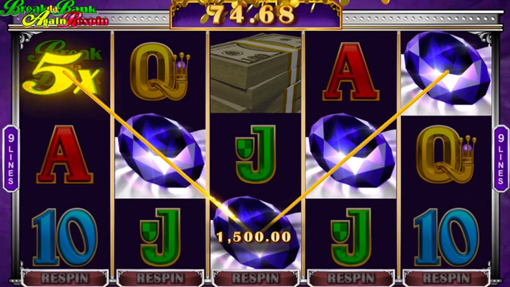 Screenshot of Break Da Bank Again Respin slot from Microgaming