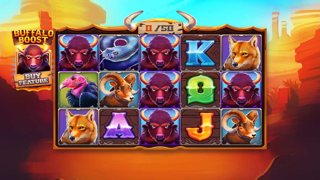 Screenshot of Buffalo Boost slot from Spinmatic