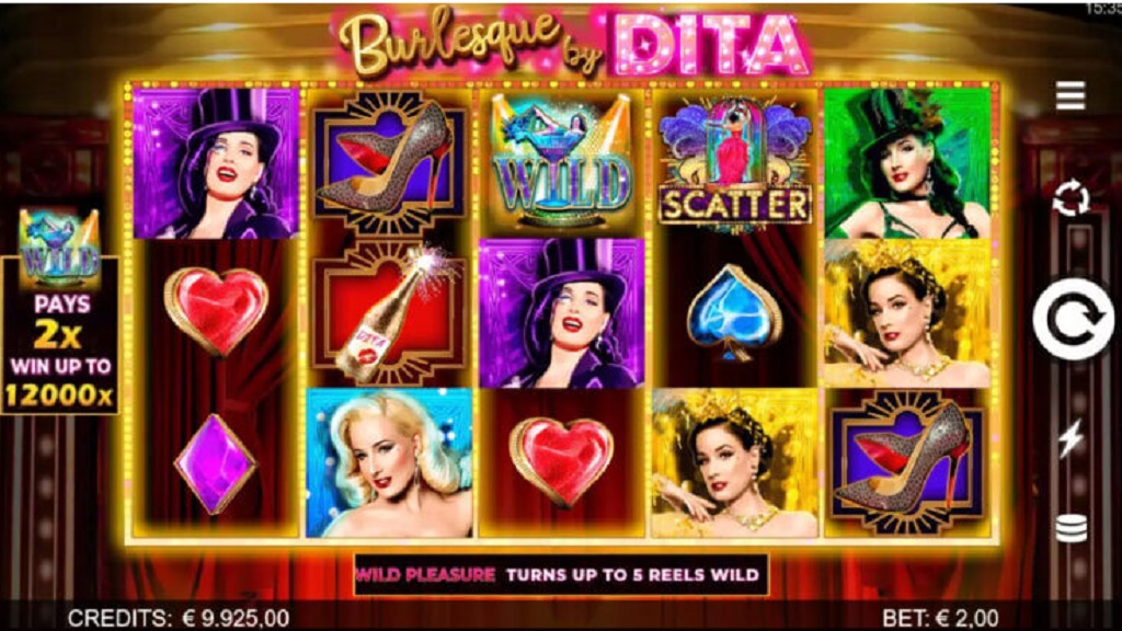 Screenshot of Burlesque by Dita slot from Microgaming