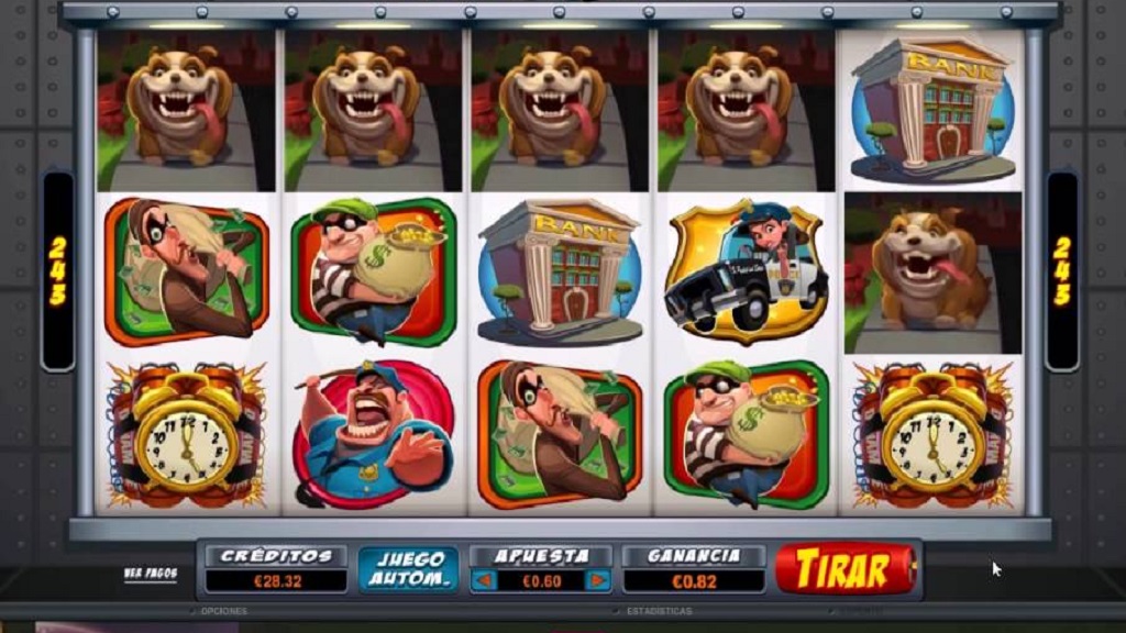 Screenshot of Bust the Bank slot from Microgaming